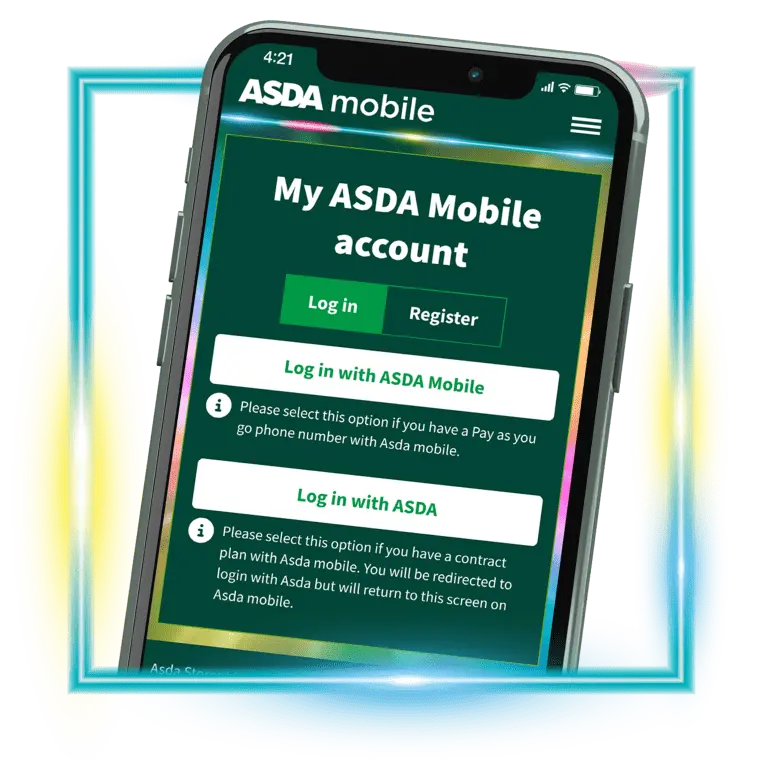 An image of an iPhone with the My Account login page.