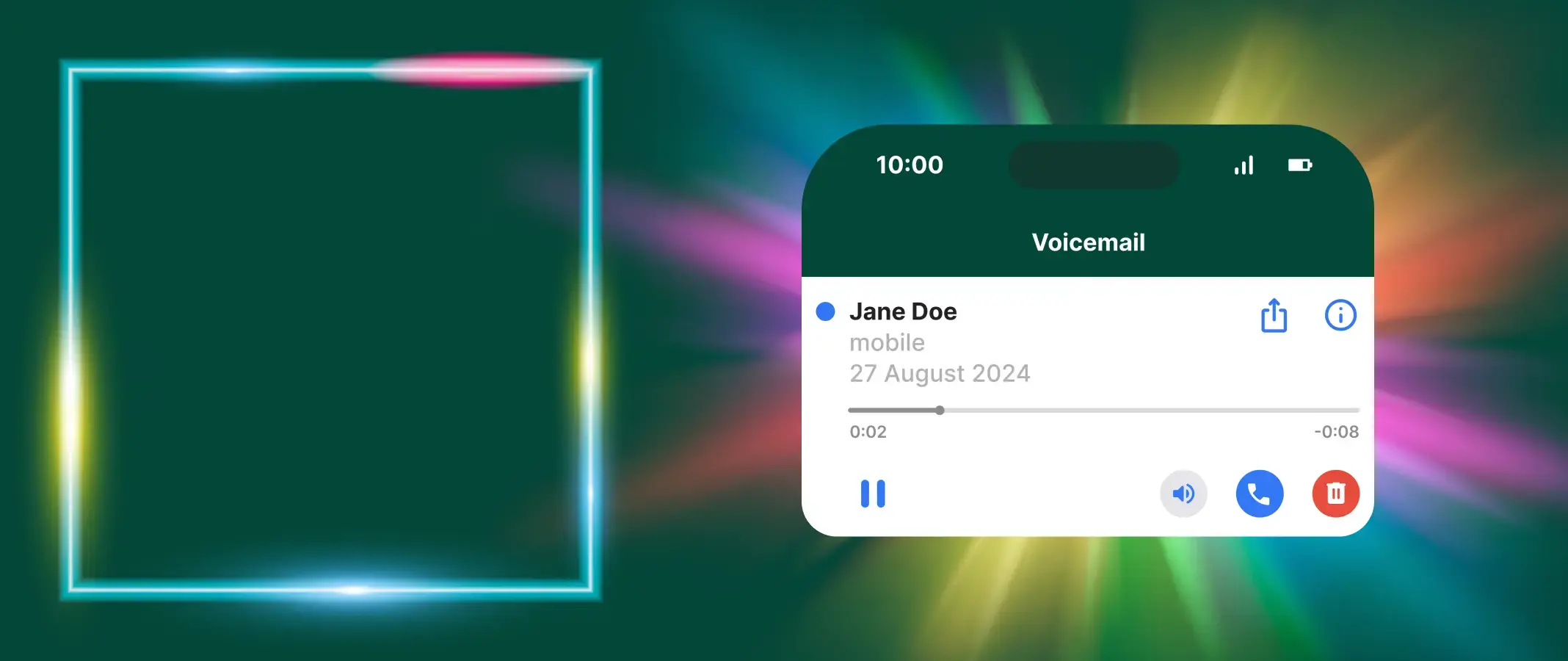 Visual voicemail - view manage and share voicemail messages on your iPhone.